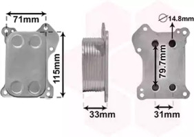 VAN WEZEL 37013701 -  масляный радиатор, двигательное масло